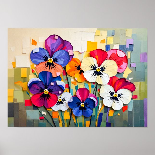 Poster Pansy encantador no estilo moderno de Abstrato (Frente)