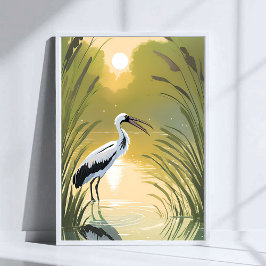 Poster Pântano da Cegonha | Parque Nacional Everglades Aq