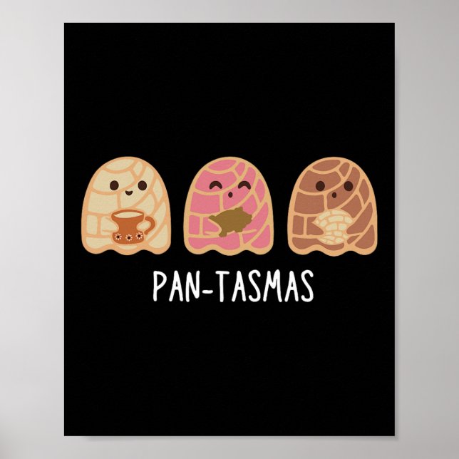 Poster Pantasmas Ghost Funny Spooky Conchas Fantasmas Mex (Frente)