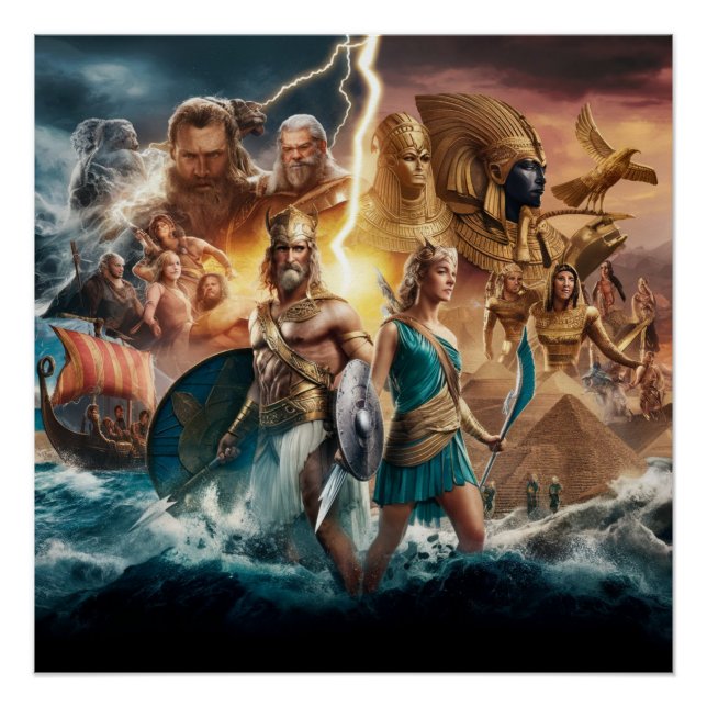 Póster Panteão das lendas (Frente)