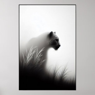 Poster Pantera na Abstrato de cintura