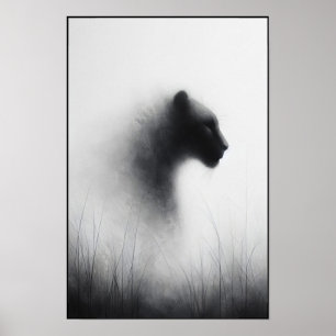 Poster Pantera na Abstrato de cintura