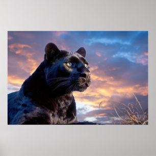 Poster Pantera Natureza Animal Majestosa Selvagem