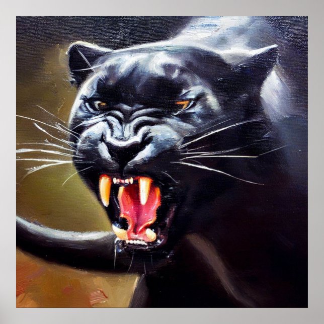Poster Pantera Negra (12) Gato Selvagem (Frente)
