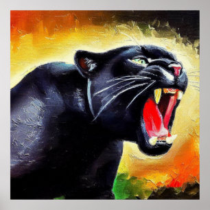 Poster Pantera Negra (7) Gato Selvagem