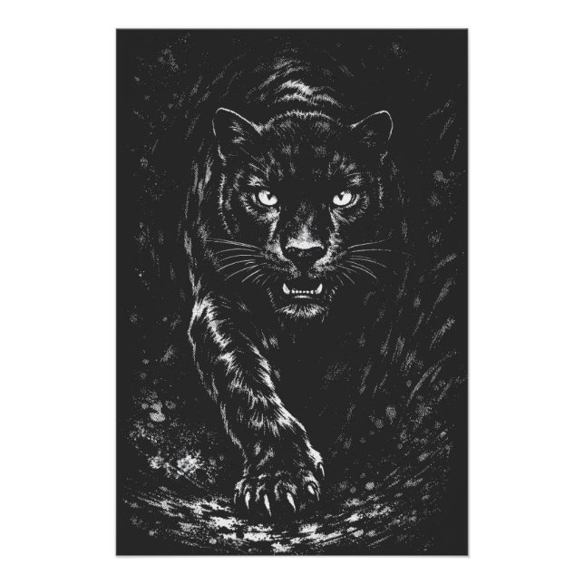 Póster Pantera Negra — por BurnsInHell (Frente)