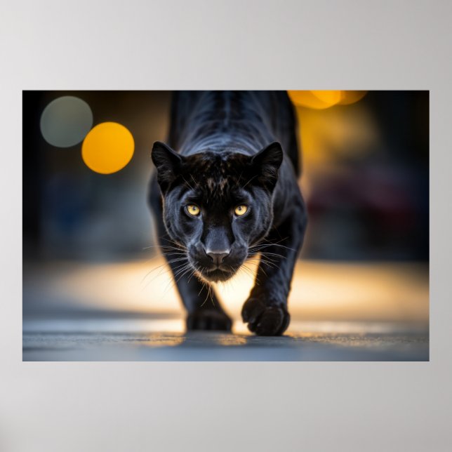 Poster Panther Willife Animal Na Rua (Frente)