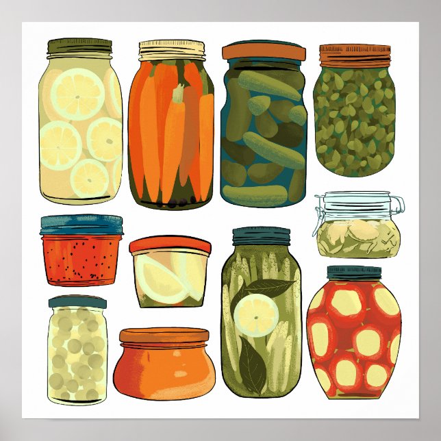Poster Pantry Pickles Canning (Frente)