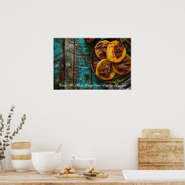 Poster Pão De Arepa Com Palavras De Oração Personalizadas