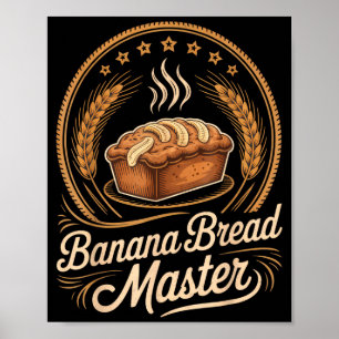 Poster Pão de Banana Mestre Padeiro Chef Humor Outono Pan