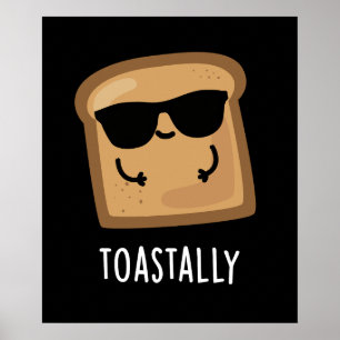 Poster Pão de brava torrado engraçado tostado escuro BG