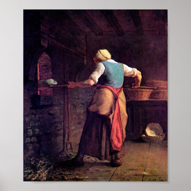 Poster Pão de cozedura, Jean-Francois Millet (Frente)