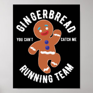 Poster Pão de Gengibre Correndo Equipe Divertido Pão de G