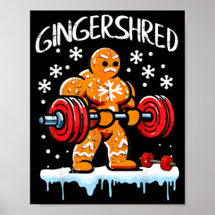 Poster Pão de gengibre engraçado de Natal Gingershred Gin
