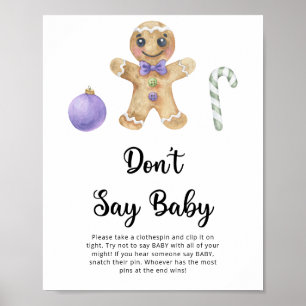 Poster Pão de gengibre - Não diga bebê