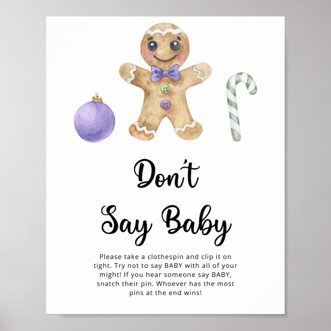 Poster Pão de gengibre - Não diga bebê  (Frente)