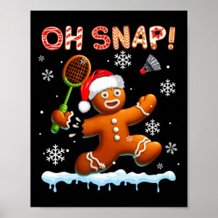Poster Pão de Gingerpão de Chrismas quebrado Tocando Badm