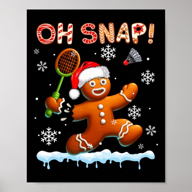 Poster Pão de Gingerpão de Chrismas quebrado Tocando Badm (Frente)