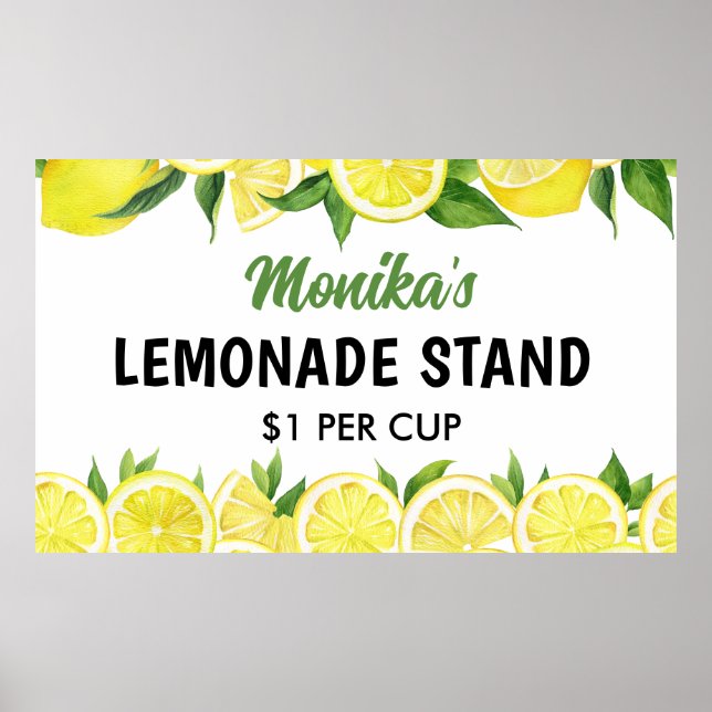 Poster Pão de Limonada Personalizada com Aquarela (Frente)