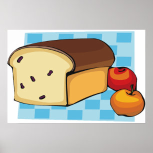 Poster Pão de Passas e Maçãs Vermelhas
