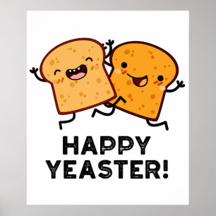 Poster Pão Divertido Páscoa Trocadilho Feliz 