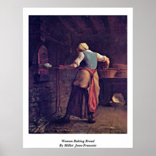 Póster Pão do cozimento da mulher pelo painço (ii)