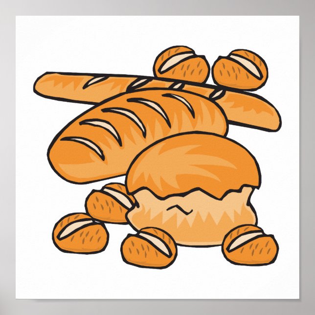 Póster pão e rolos (Frente)