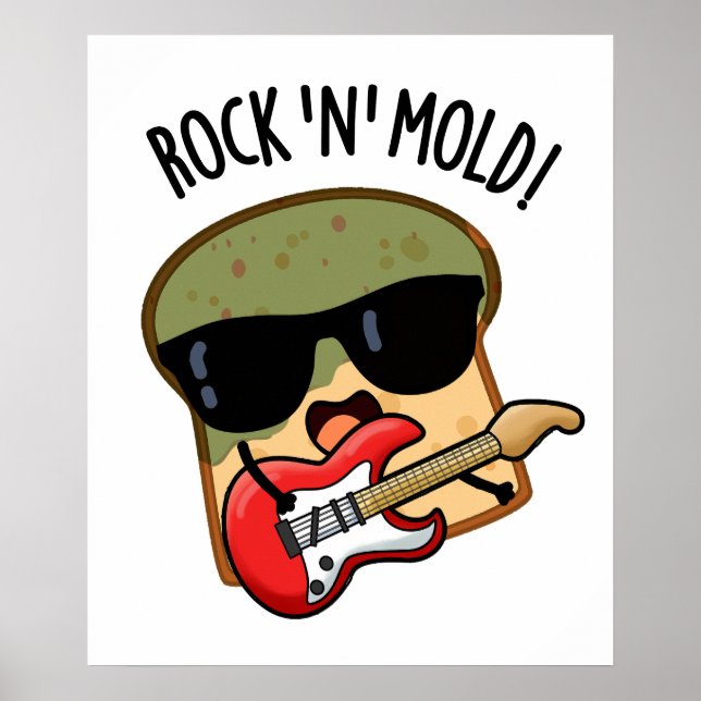 Poster Pão engraçado com Rock n Mofo Trocadilho  (Frente)