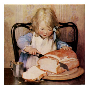 Póster Pão fresco de Jessie Willcox Smith