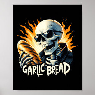 Poster Pão Halloween Skeleton Bakery Baker Bread
