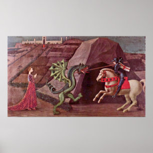 Póster Paolo Uccello - Rua George e Dragão