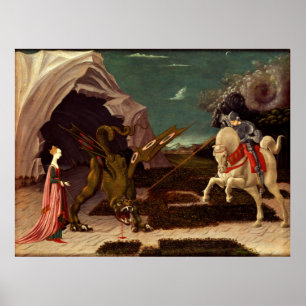 Póster PAOLO UCCELLO - Santo George e o dragão 1470