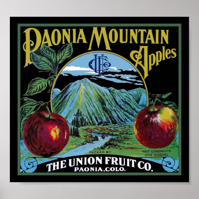 Poster Paonia Moountain Apples Colorado (Frente)