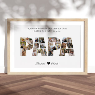 Poster Papa 28 Colagem de Fotos Keepsasasaem para Pai ou 