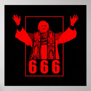 Póster Papa 666