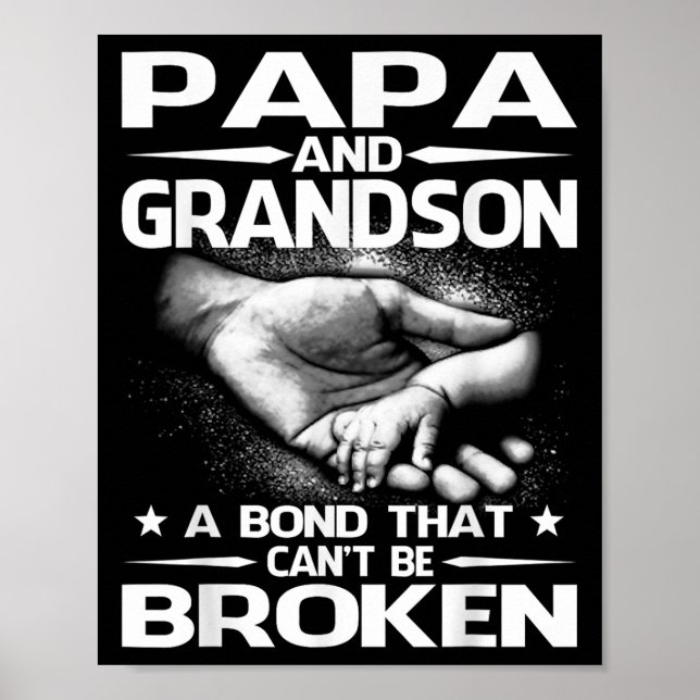 Poster Papa And Grandson A Bond That Can't Be Broken  (Frente)