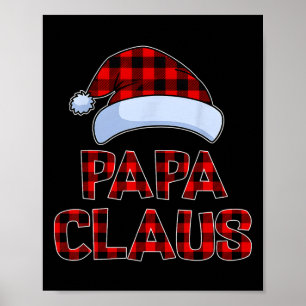 Poster Papa Claus Natal Luzes Pajama Correspondência Fami