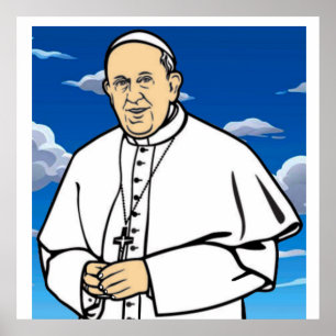 Poster Papa com o céu azul