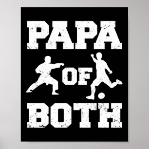 Poster Papá De Futebol Engraçado E Papá De Karate