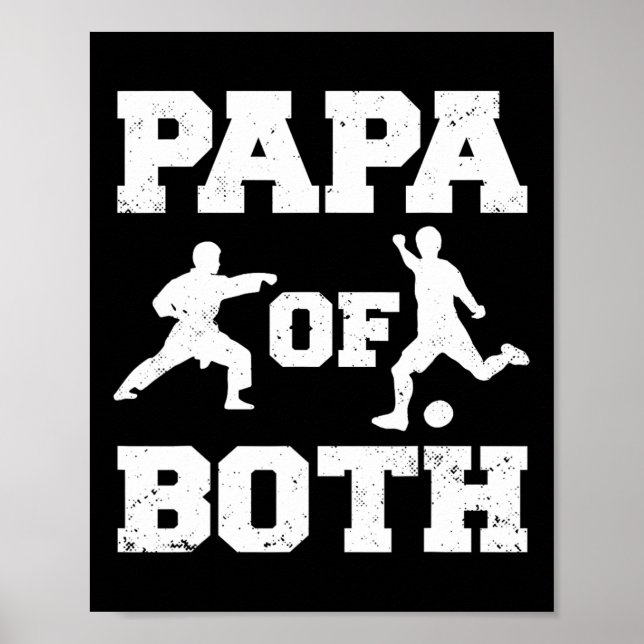 Poster Papá De Futebol Engraçado E Papá De Karate (Frente)