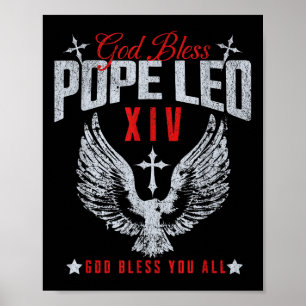 Poster Papa deus abençoe Leo Xiv, Papal Eleitoral Vatican