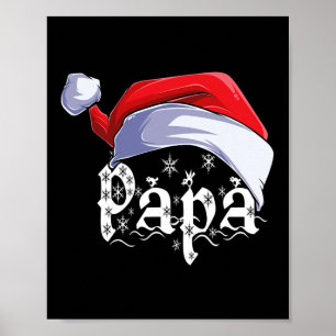Poster Papá Feliz Natal Santa Claus Xmas Matriz Familiar