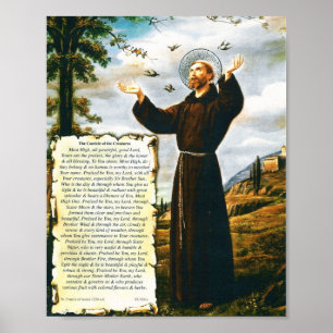 Póster Papa Francis Canticle das criaturas St Francis