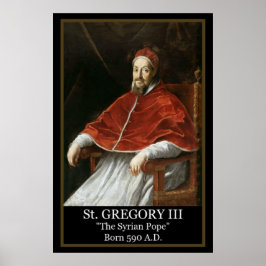 Poster Papa Gregório III "O Papa Sírio" Cartaz