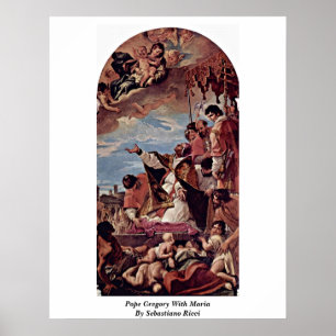 Póster Papa Gregory Com Maria Sebastiano Ricci
