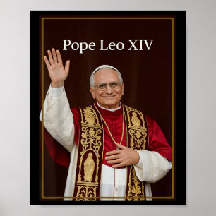 Poster Papa Leão Xiv - Camisa Leo Xiv do Papa Deus abenço