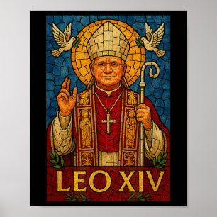 Poster Papa Leão Xiv - Católico católico divino de arte m
