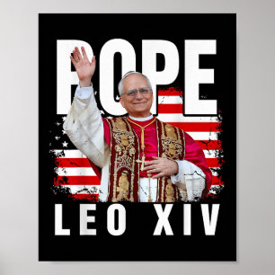 Poster Papa Leo Xiv Novo Papa Primeiro Papa Pavilhão Amer
