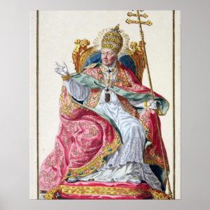 Poster Papa Pius VI (1717-99) 'de DES Estampes de