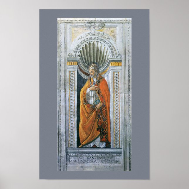 Póster Papa São Sixto II por Sandro Botticelli (Frente)
